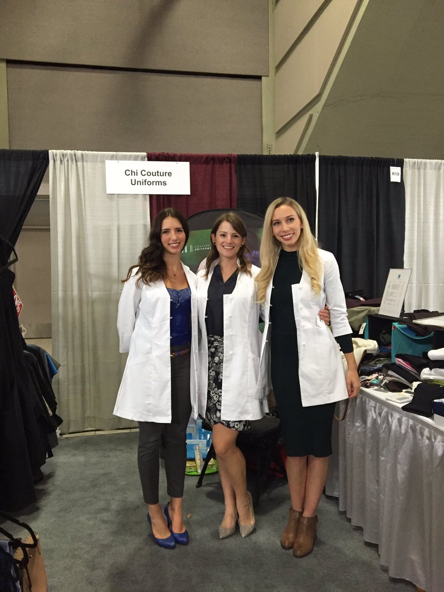 chi_uniforms's tweet photo. #chi Couture Uniforms would like to thank the beautiful people of Edmonton for a successful show at the NWDE #Dental Expo.  #futuredentists https://t.co/fRoAg0nRBg