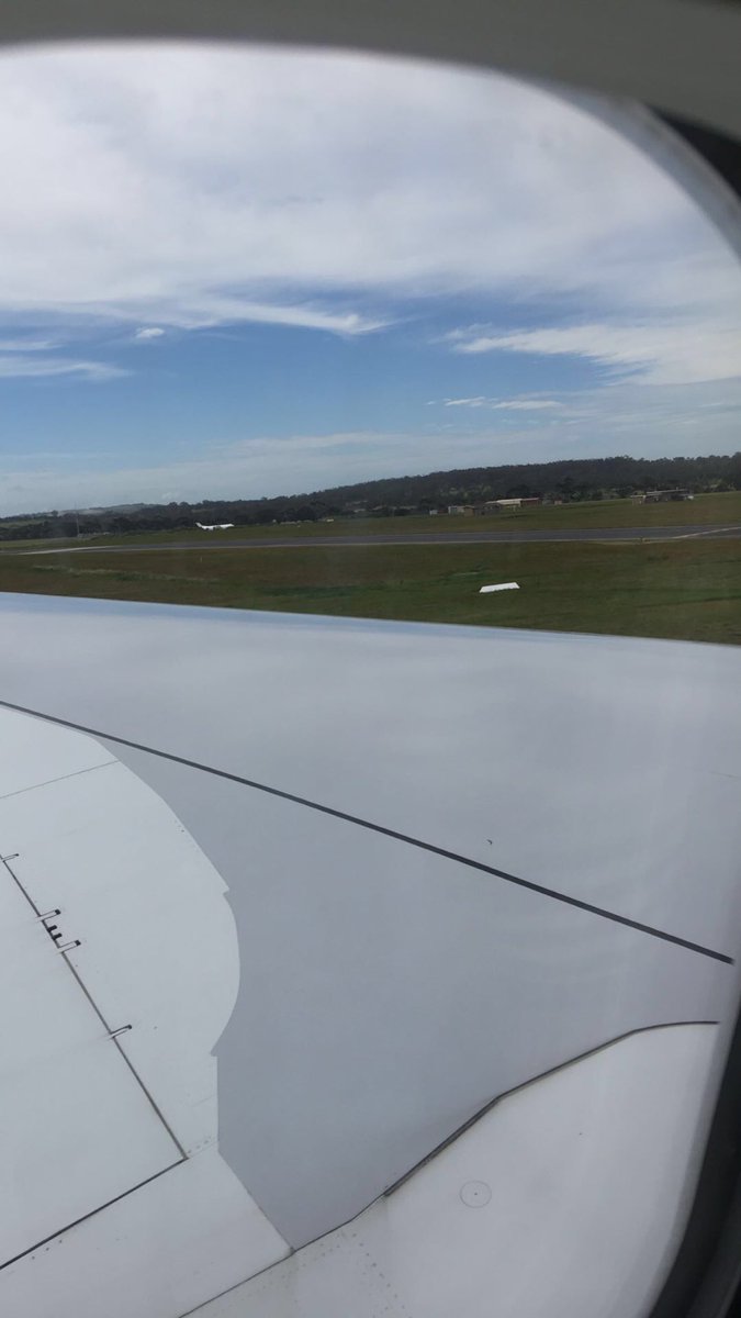 Waiting on runway to taxi to terminal <a href="/MelbAirport/">Melbourne Airport</a> <a href="/Qantas/">Qantas</a> QF435