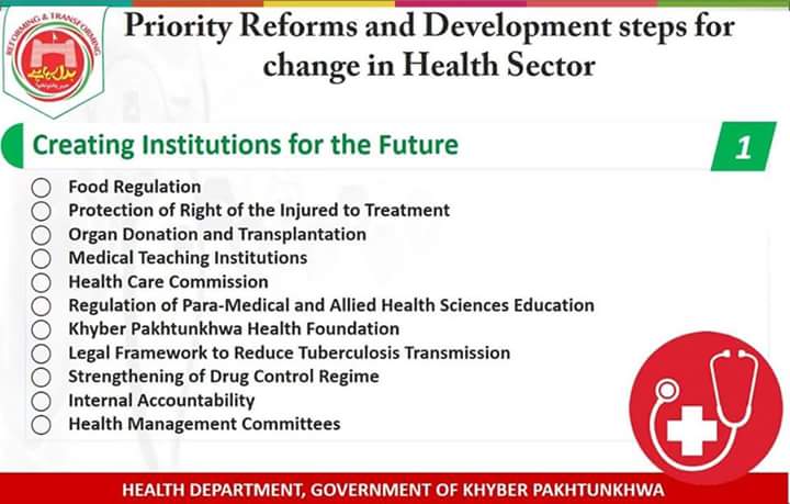 rameez189's tweet photo. RT PTIPeshawar: Priority Reforms and Development Steps for change in health sector 1/2
#KPKpdates https://t.co/UJQ4cQBFDL