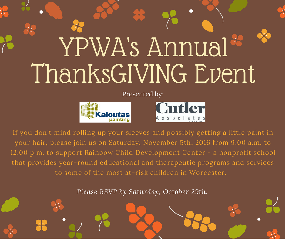 YPWAWorcester's tweet photo. Join us in November for our first Community Outreach event of the year! RSVP here: https://t.co/df5ENyngex. https://t.co/nAgDmRnU3X