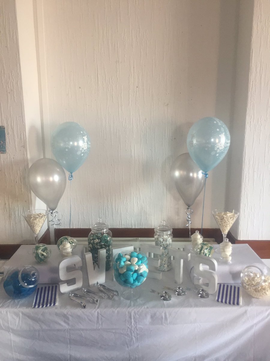 christening set up for baby boy
