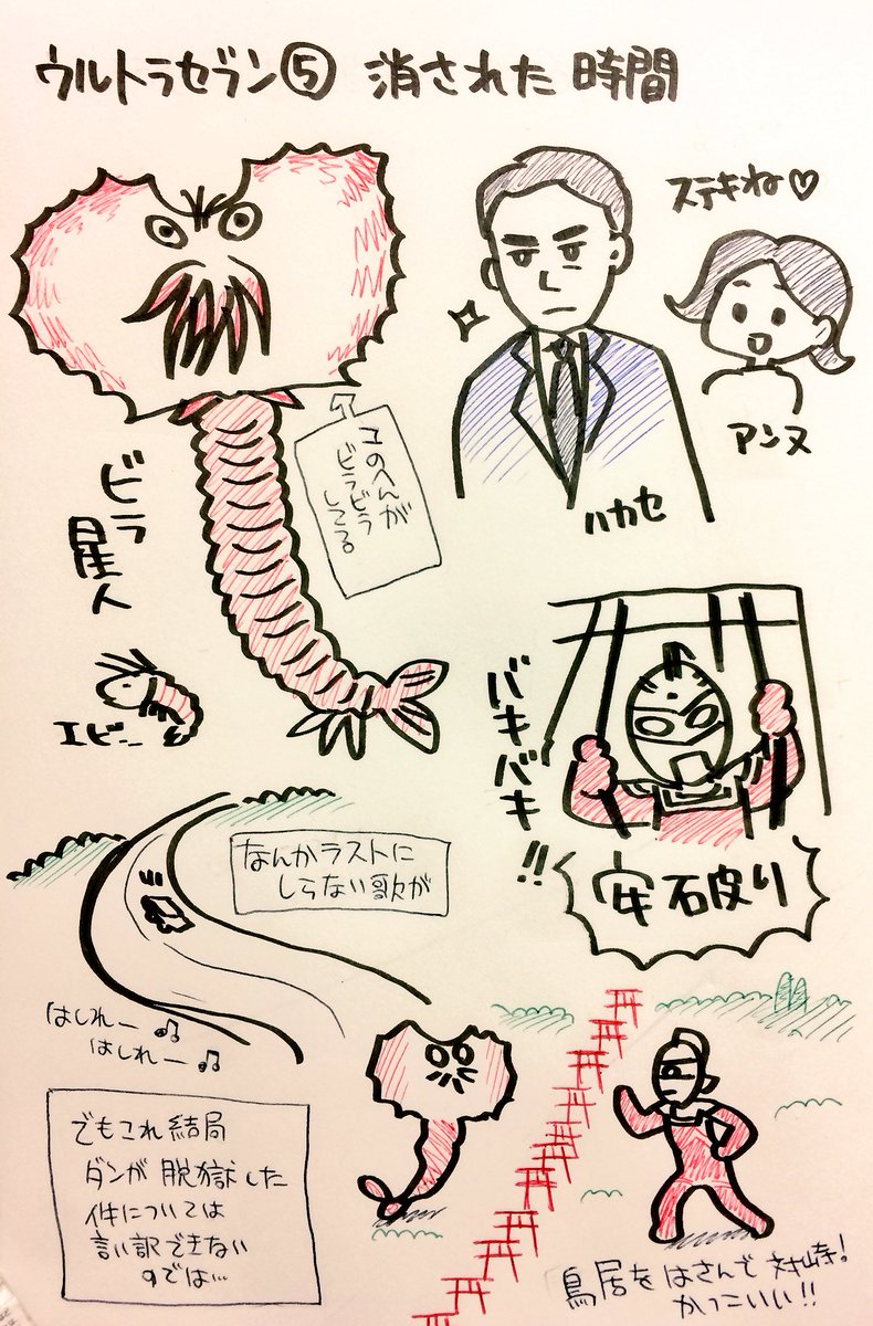 ウルトラセブン　ブロマイド　メトロン星人⭐︎ビラ星人　希少　筆文字 ウルトラセブンの怪獣をみた順に描く。「消された時間」ビラ星人。今日