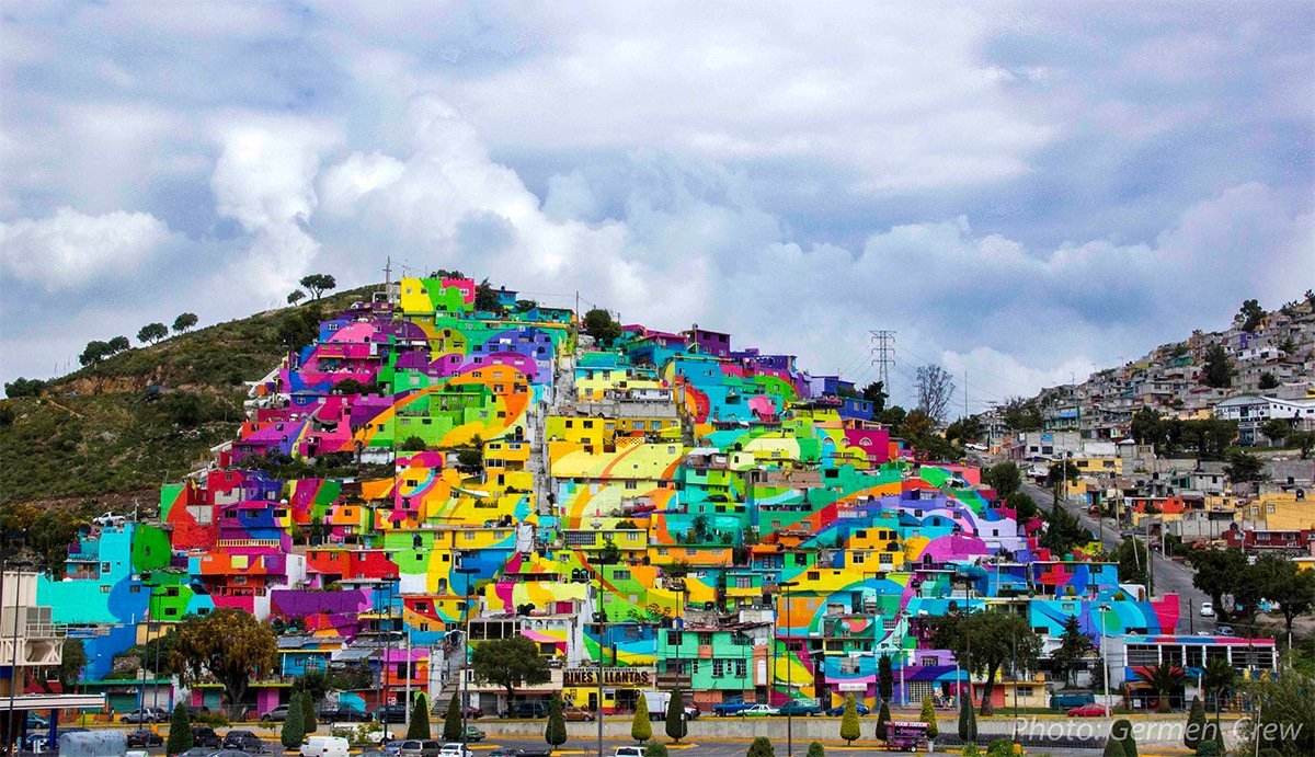 CultureTrip's tweet photo. Street artists Germen Crew collaborated with the Mexican Government to transform an entire neighbourhood into a vibrant work of art. https://t.co/24D3IGA2aS