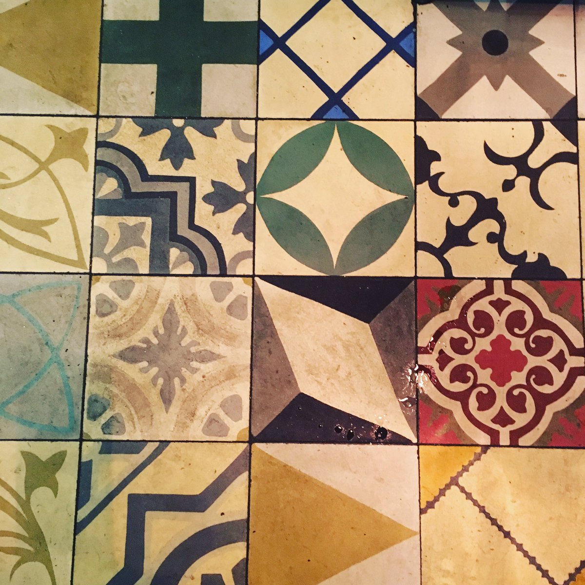Tile floor providing plenty of pattern inspiration #interiors #pattern #print #floor #decor #homedecor