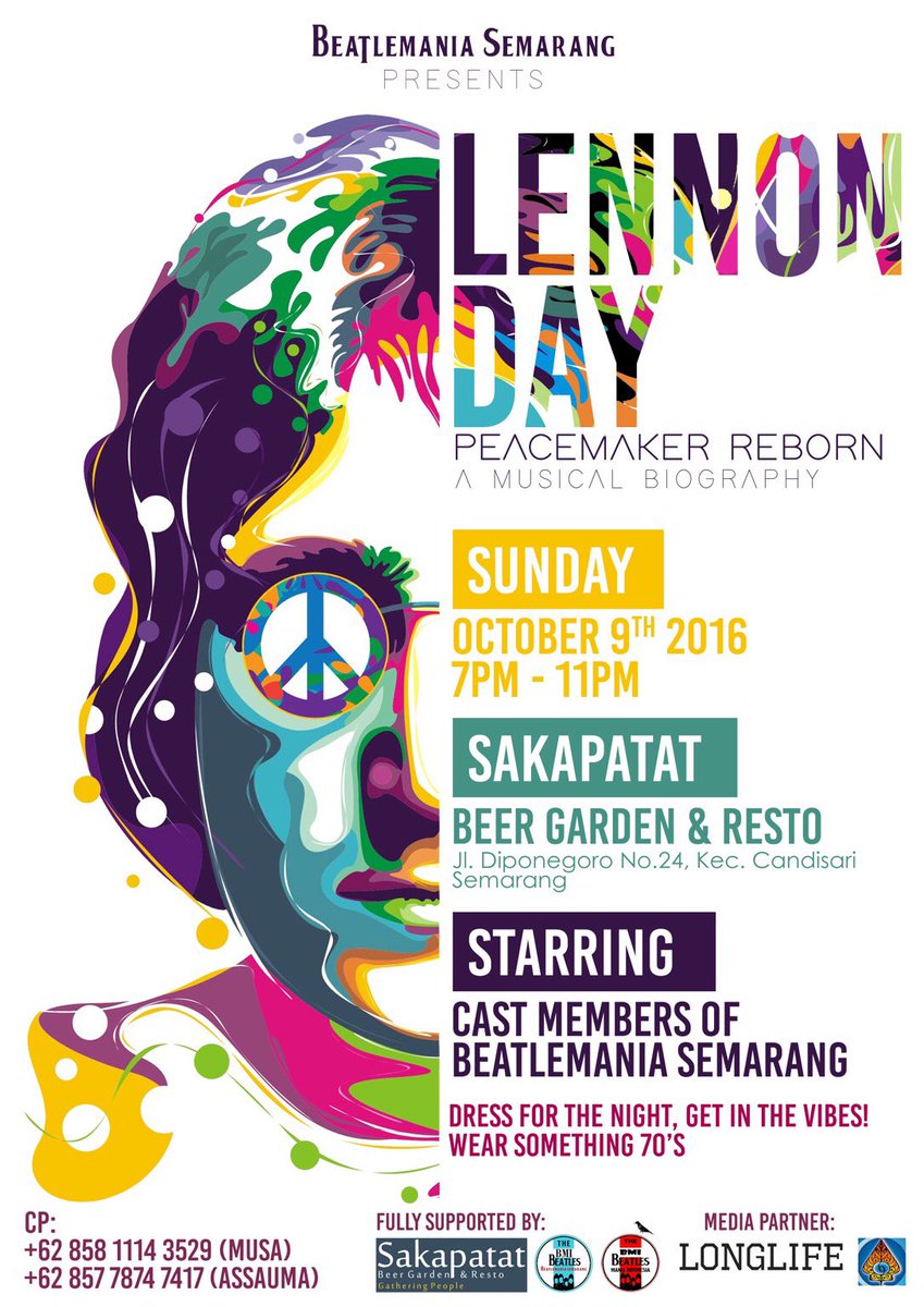 TONIGHT!!!! LENNON DAY at Sakapatat, Semarang!!!