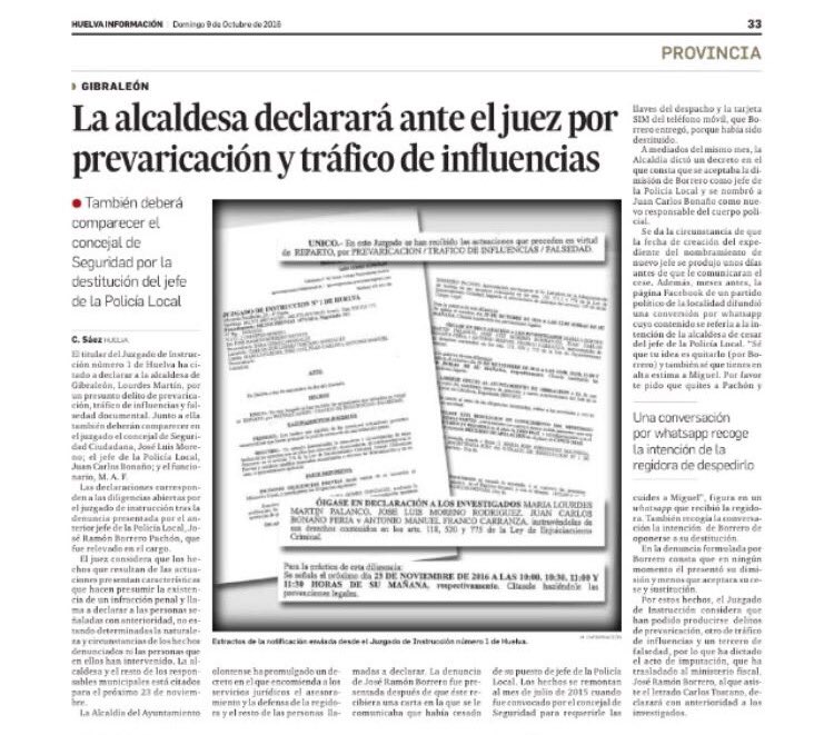 seluded_martin's tweet photo. #Gibraleón La alcaldesa declarará ante el juez por prevaricación y tráfico... https://t.co/FqDFWMPlGF https://t.co/t9RtyWCtxK