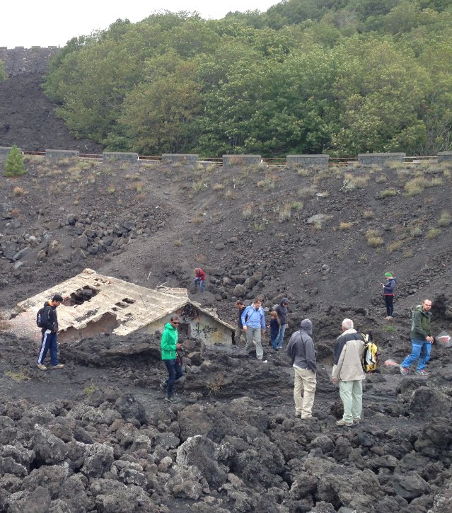 Somebody's former home, buried under one of the latest lava expulsions at Etna volcano. Field trip of <a href="/CAGE_COE/">CAGE</a> #factsfromthefield