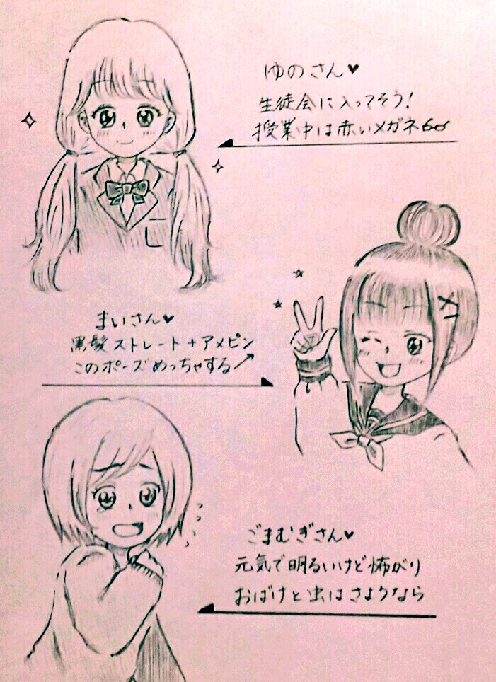 フォロワーさんをイメージで描く!まず前半の8名様💕 