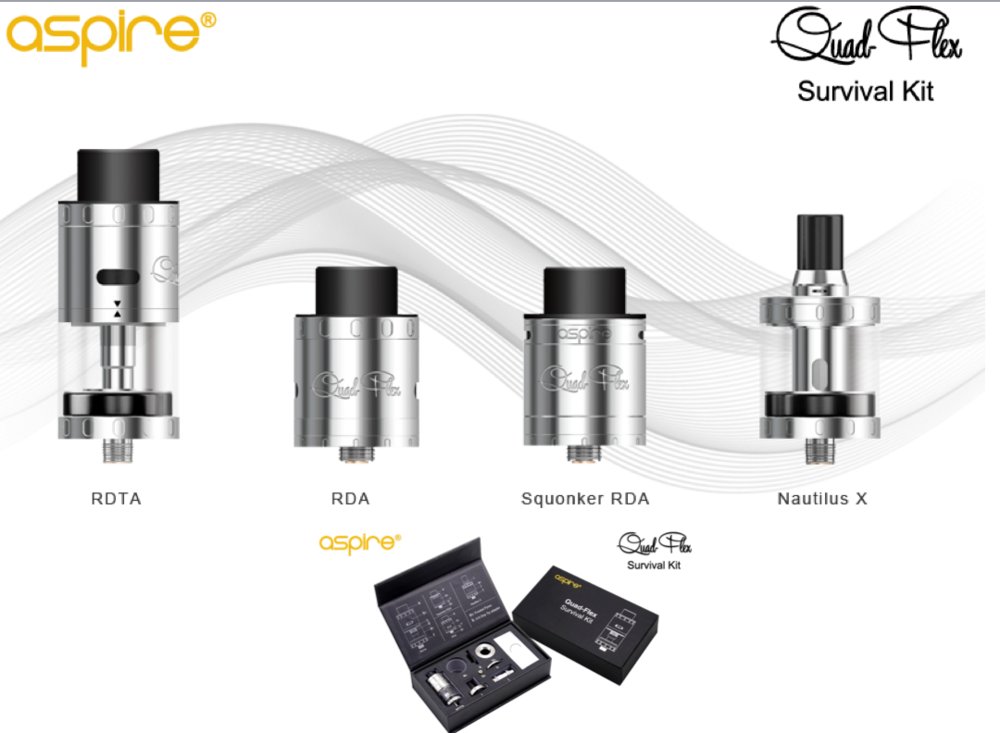 glyn_wyatt's tweet photo. Aspire Quad Flex kit available now from @ecigaspire  https://t.co/FD2nPZGFJr #vape #ecig #aspire #quadflex #vapefam https://t.co/NZ9TTlB1Vv