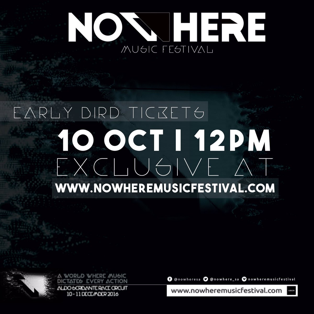 Nowhere_SA's tweet photo. Port Elizabeth, get ready to secure your 2-day Nowhere Pass! Early Bird Tickets go on sale tomorrow, 12:00!

#Nowhere2016 #BecauseEDM https://t.co/WIui7a1Oi3
