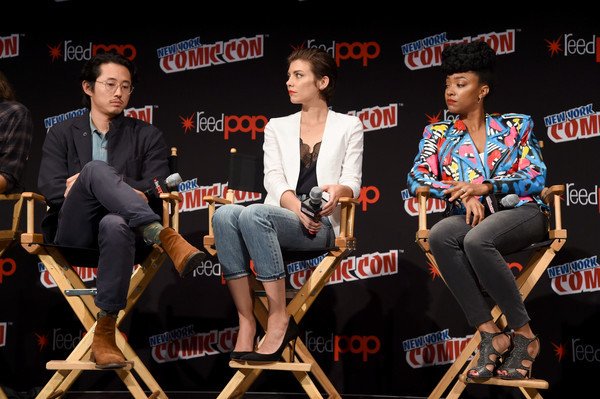 TheWalkngDeadFR's tweet photo. 📸 Le cast pendant le panel. #NYCC2016. #FoxComicCon #TWD (©Jamie McCarthy/Getty Images) [6] https://t.co/ScDWPoWHDk