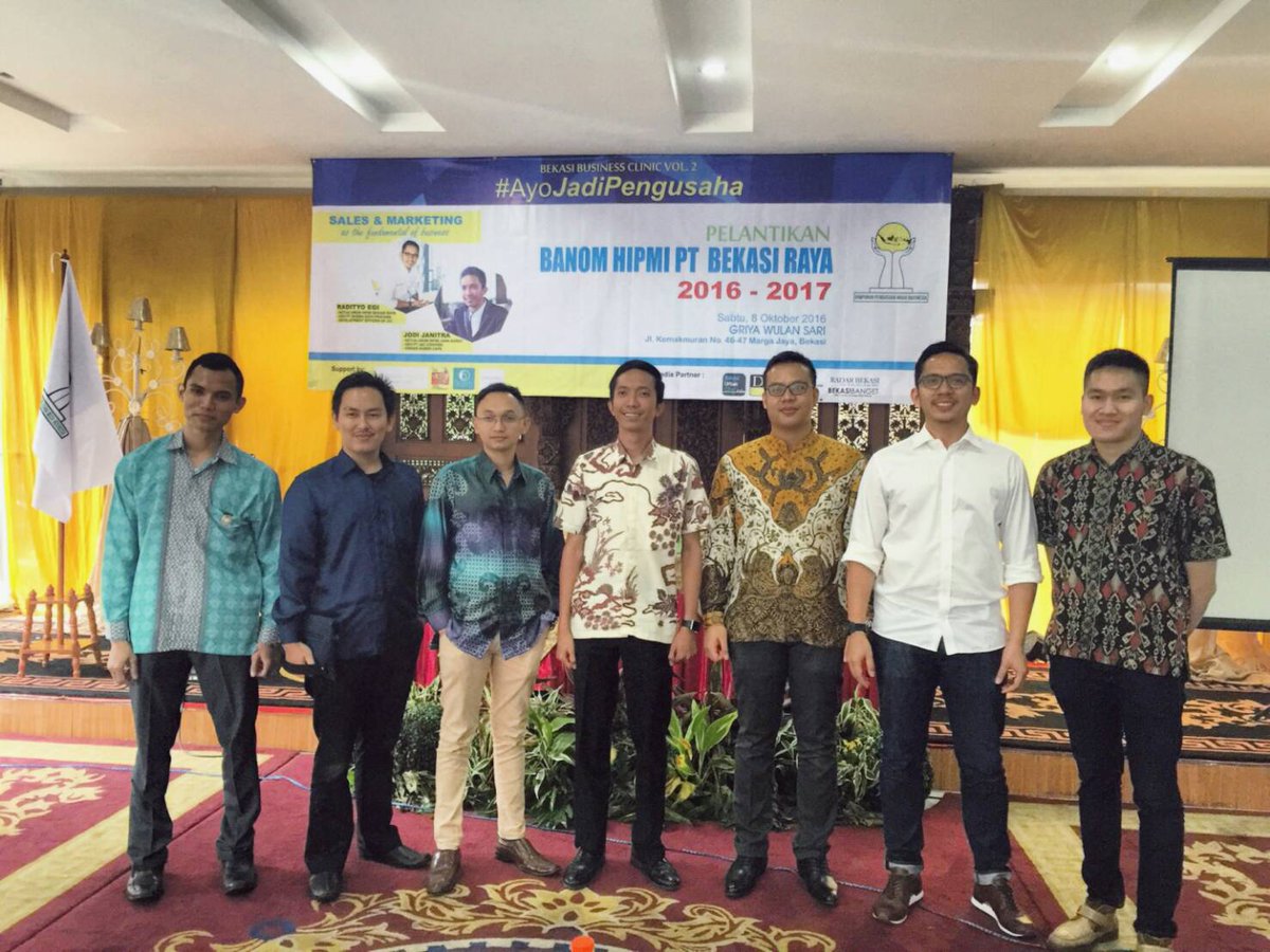 HIPMIPT_BOGOR's tweet photo. Pelantikan Banom HIPMI PT Bekasi Raya 
 Masa Bakti 2016 / 2017

 #HalalSah
 #AyoJadiPengusaha

 Bekasi Business Clinic Vol. 2 https://t.co/2mOy8mDooE