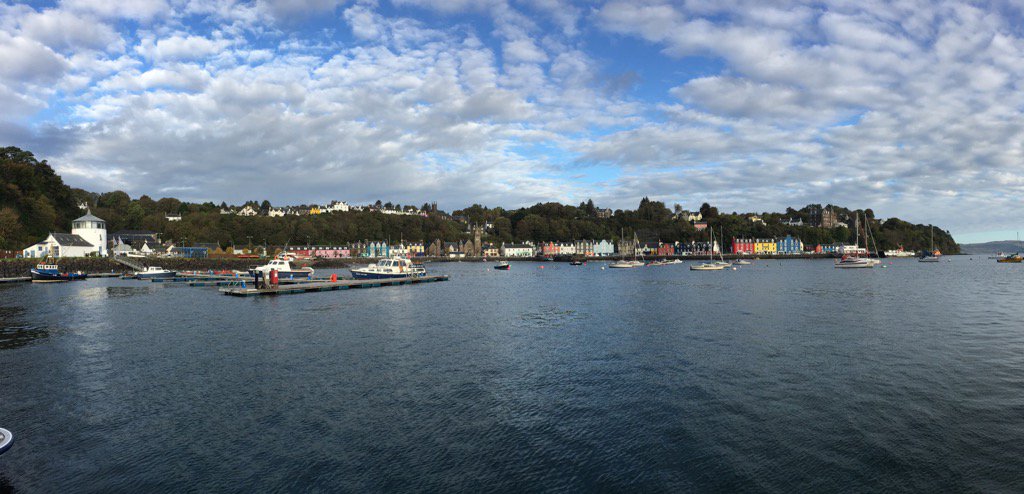 View with the morning coffee. And none too shabby it is too. #tobermory #mull #tobermoryharbour