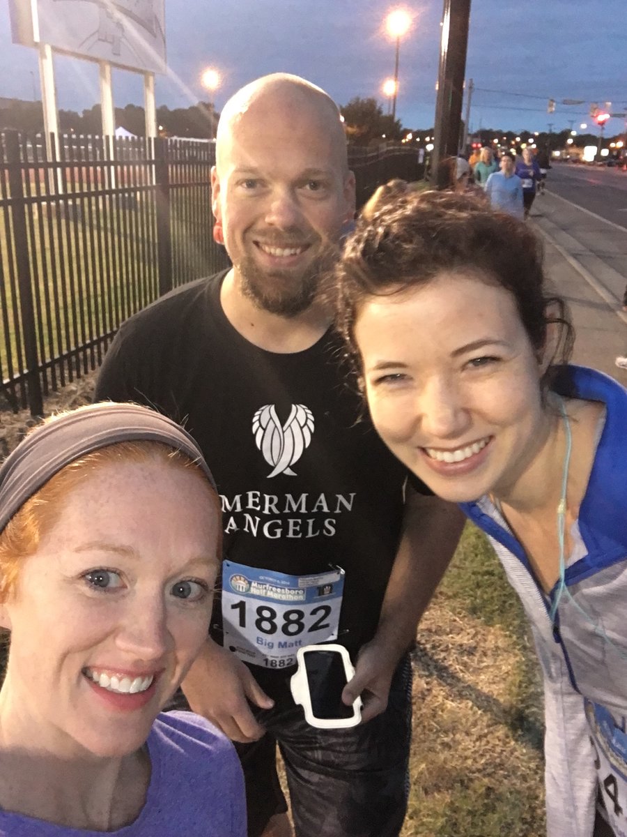 MPaffenroth's tweet photo. Running for @ImermanAngels at the #MiddleHalf yesterday in Murfreesboro, TN. Nothing like a PR to start your day! #BigGuysRunToo #Cancer https://t.co/gEl81aLDVS