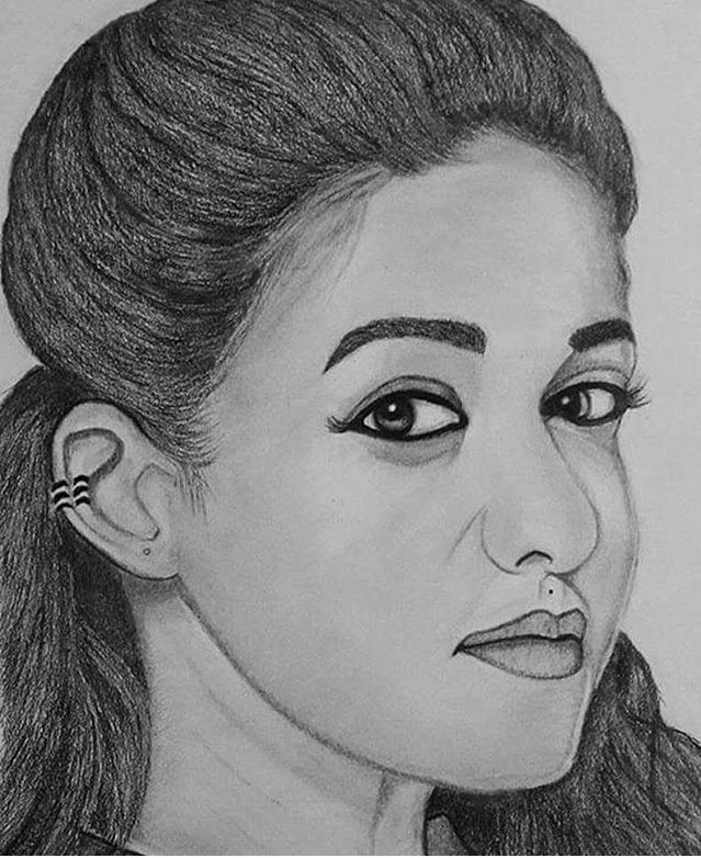 Nayanthara 2024 pencil drawing