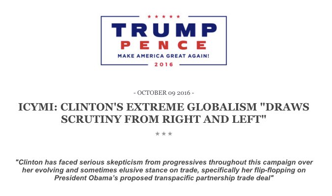 TeamTrump's tweet photo. ICYMI: @HillaryClinton’s Extreme Globalism “Draws Scrutiny From Right And Left” #MAGA
https://t.co/iWKZOnoOwv https://t.co/LoCfu7fSoX