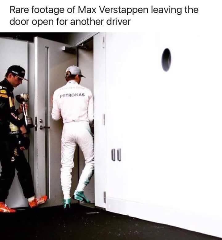 Rare footage of #maxverstappen leaving the door open for another driver #F1 #racing #motorracing