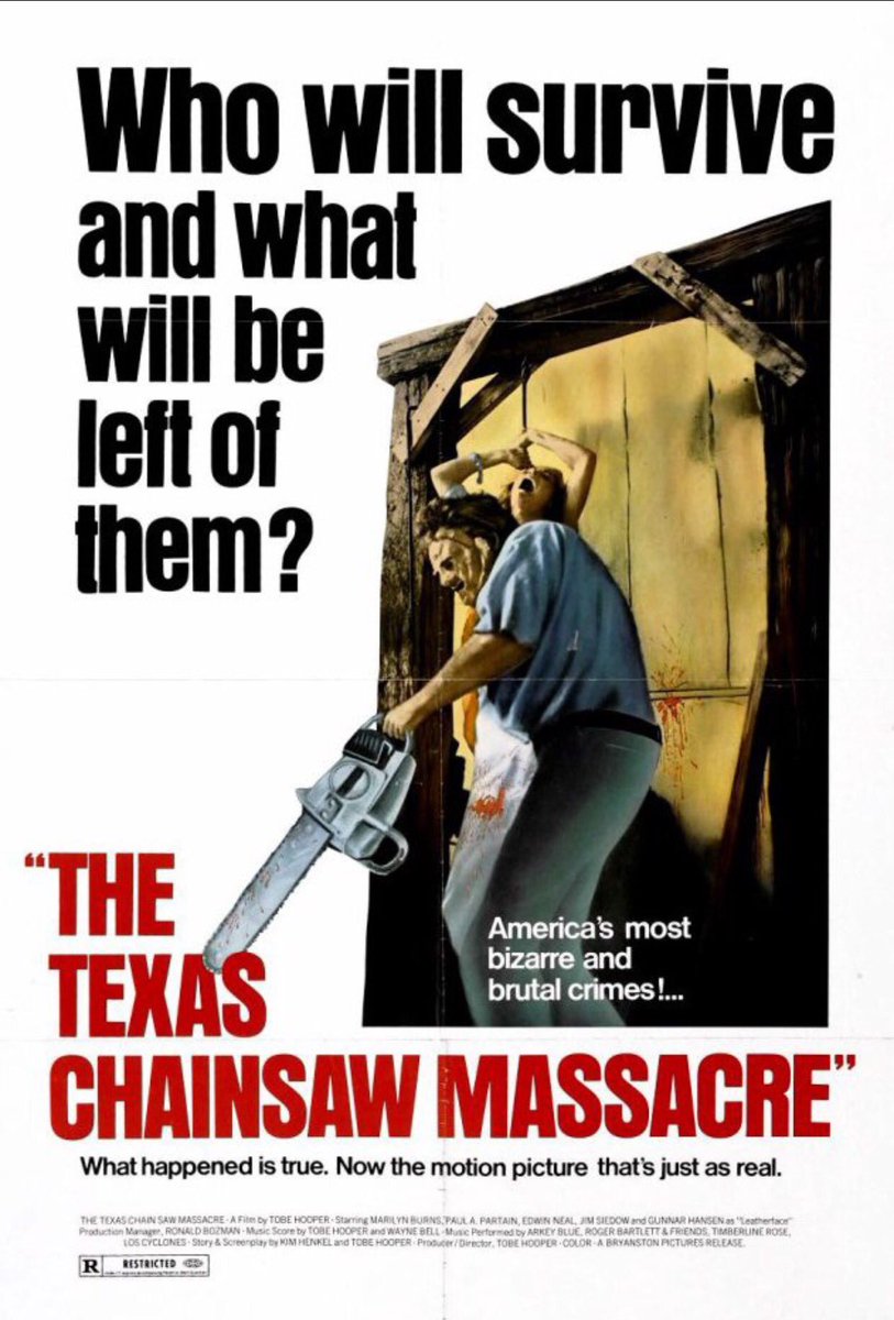 Rotten Movie Twitterren The Texas Chain Saw Massacre 人間を食べたり解体して家具にしたりする 殺人鬼家族を描いたファミリー映画 人気者になったレザーフェイスがチェーンソーを持って追いかけてきたりダンスしたりクレイジーな家族が若者達を人肉パーティに招待し