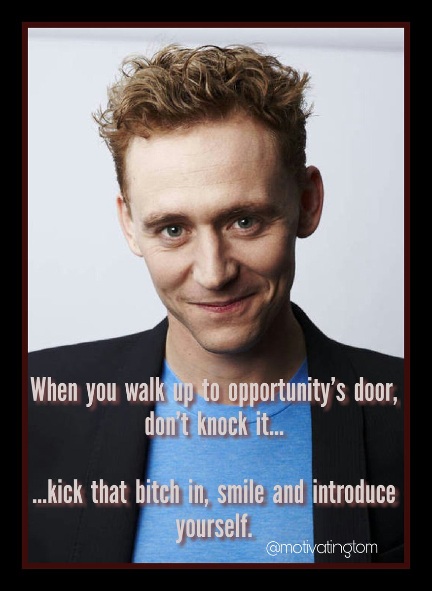 motivatingtom's tweet photo. Kick it! #TomHiddleston https://t.co/lBrzXymz2Y
