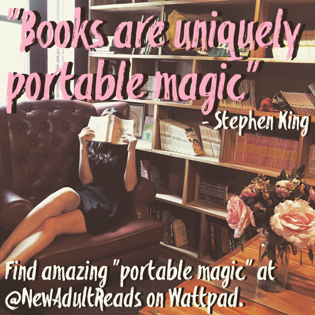 NewAdultReads's tweet photo. Check out more "portable magic" on the #NewAdultReads #Wattpad page. ✨📚✨ https://t.co/C6UOtfv1nr