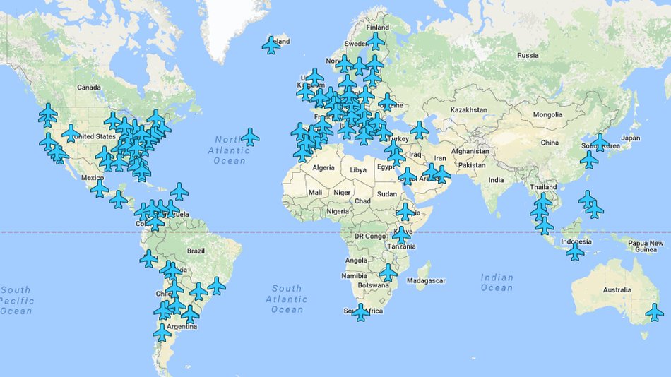 mashable's tweet image. This is brilliant: A map of airport Wi-Fi passwords from around the world on.mash.to/2dDP2gY