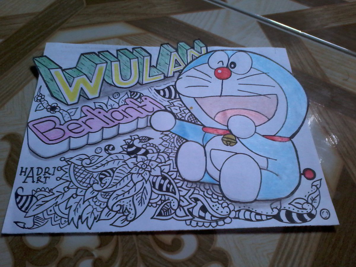 Gambar Doodle Art Doraemon 3d Doodle46