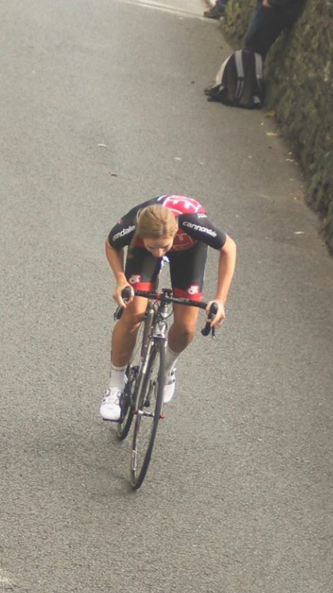 Jess on her way to second place today at the Rake H/C