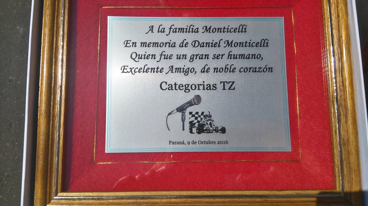 PrensaTZ's tweet photo. Homenaje a Daniel Monticelli https://t.co/r1hbtbr956