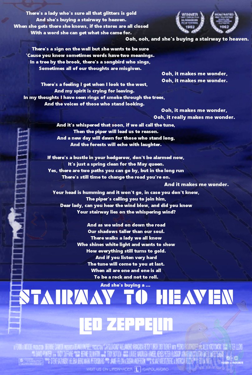 Stairway to Heaven (lyrics) Led Zeppelin youtu.be/qHFxncb1gRY