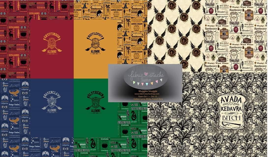 FabricStache's tweet photo. Calling all #HarryPotter fans! The latest preorder is open through the 15th! C/L, French Terry, and Minky! #fabric https://t.co/lP1m5WqbV1