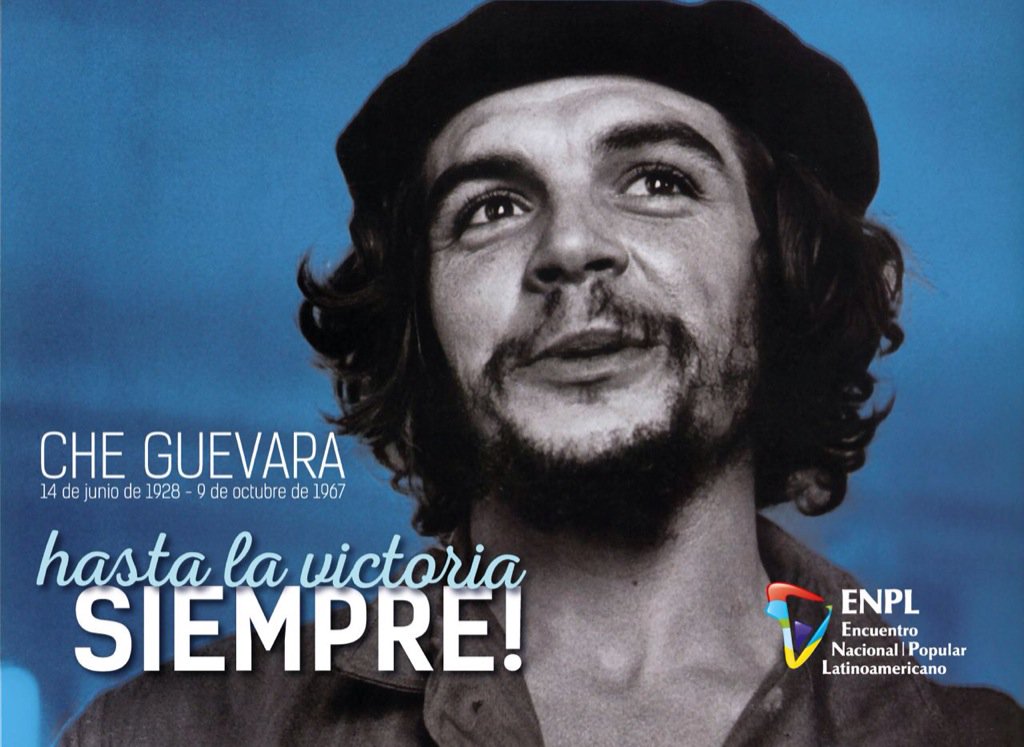 ENPLEncuentro's tweet photo. ¡El Che está presente en lxs que luchan por una Patria Grande, justa, libre y soberana! @teleSURtv @CubaMINREX https://t.co/6p9uzkrxU9