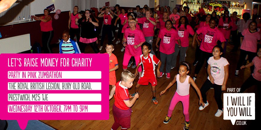 I_will_if's tweet photo. Join Mandy for a Party in Pink Zumbathon this Wed! Tickets cost £10 >> 07931 600256! #Prestwich @IWIYWPrestwich https://t.co/uPq8NMZR83