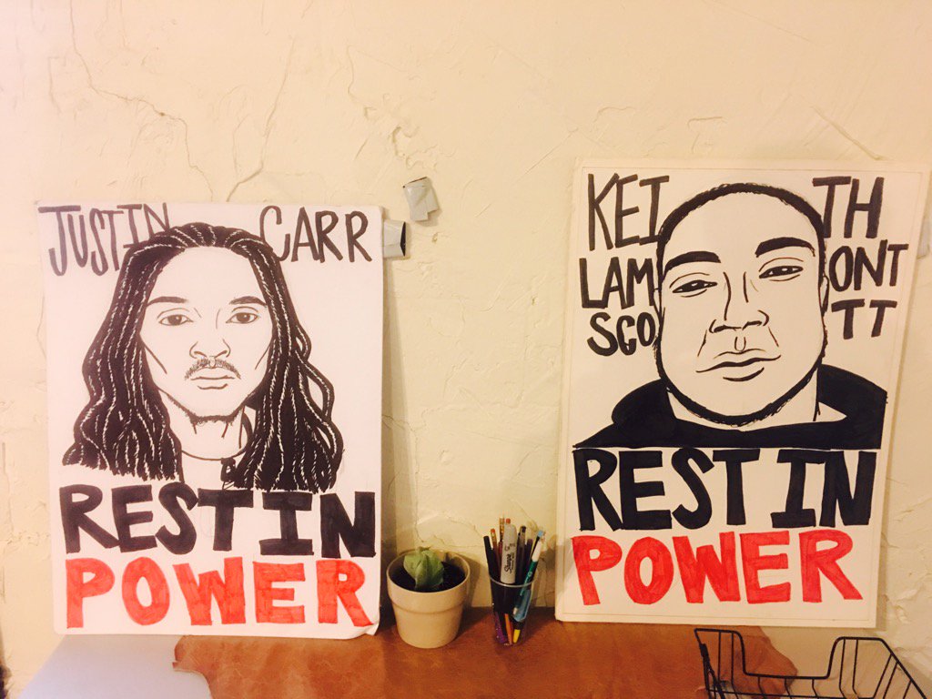 nctintin's tweet photo. #RipJustinCarr #RIPKeithScott https://t.co/6iZK21QuEX