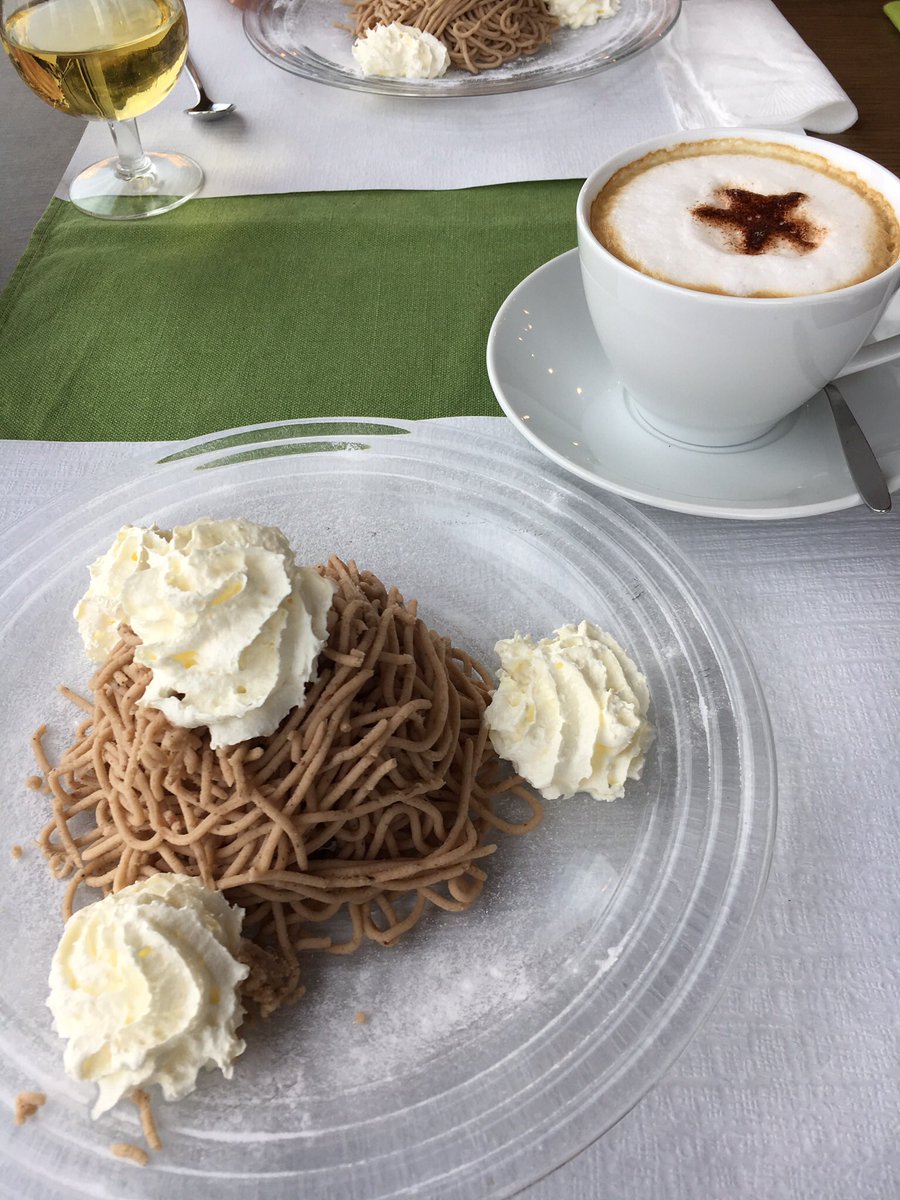 wallace_diana's tweet photo. Heaven on a plate #autumndessert #chestnutpuree https://t.co/tmuxw0u4Vo