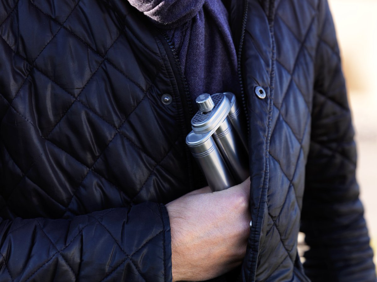 BallvenDesign's tweet image. Stephen has taken our titanium flask for an outing. #EDC #mensstyle #style #titanium #hipflask #whisky #groomsman #groom #Ballven