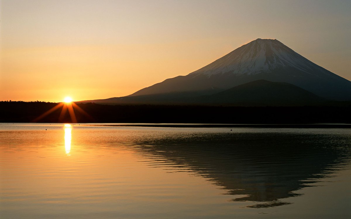 Mount Fuji at Sunrise, Japan.