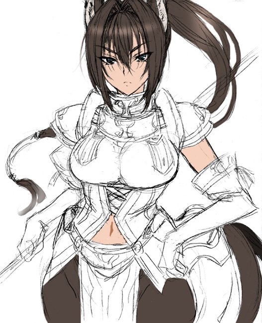 参加させていただいたエロゲの担当モブキャラから馬娘のラフです。ゲーム内の呼称は「ルークセントール」だそうです。戦闘での使い勝手がとても楽しみです!  #VB_RAGNAROK  https://t.co/voYGUtd73W 