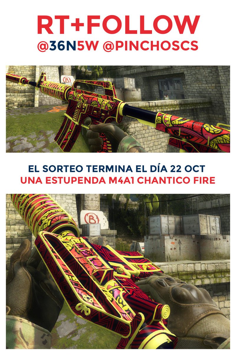 PinchosCS's tweet photo. ¡¡¡¡¡SORTEO M4A1 CHANTICO FIRE !!!!!
RT+FOLLOW @36N5W &amp; @PinchosCS 
Acaba el 22 de Octubre https://t.co/6w0WJjXFPe