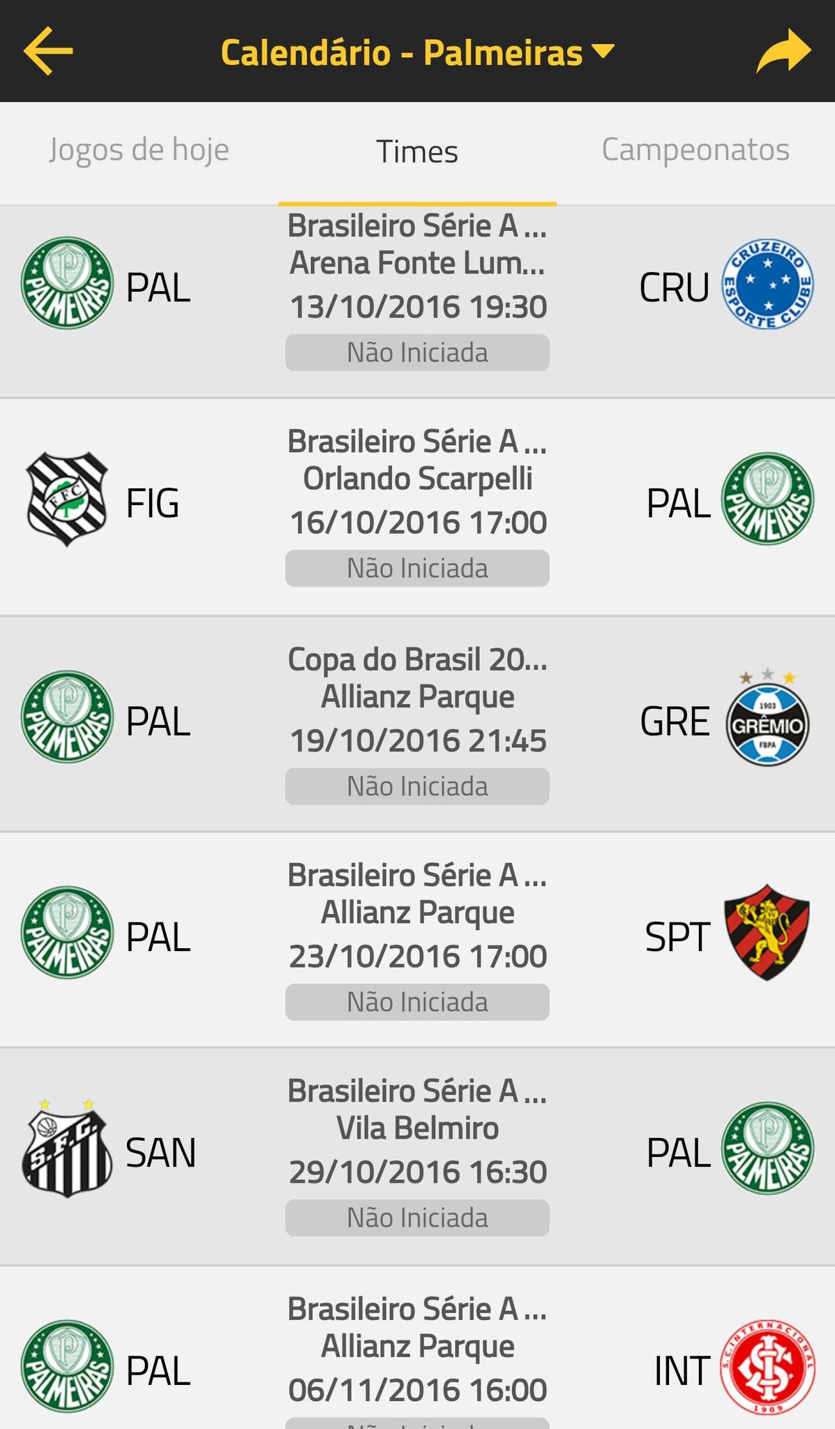 Footstats on X: Próximos jogos Palmeiras  / X