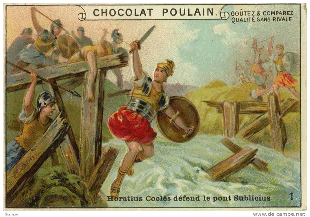 Need to unwind after fighting Etruscans? Well there's nothing finer then the rich smooth taste of Chocolat Poulain!