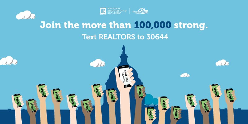 NAR_Advocacy's tweet photo. Sign up for #REALTORParty Mobile Alerts by Oct 31st &amp; enter to win a $250 Amazon gift card! https://t.co/ZlOQfy0geD https://t.co/cH2zSgA1mD