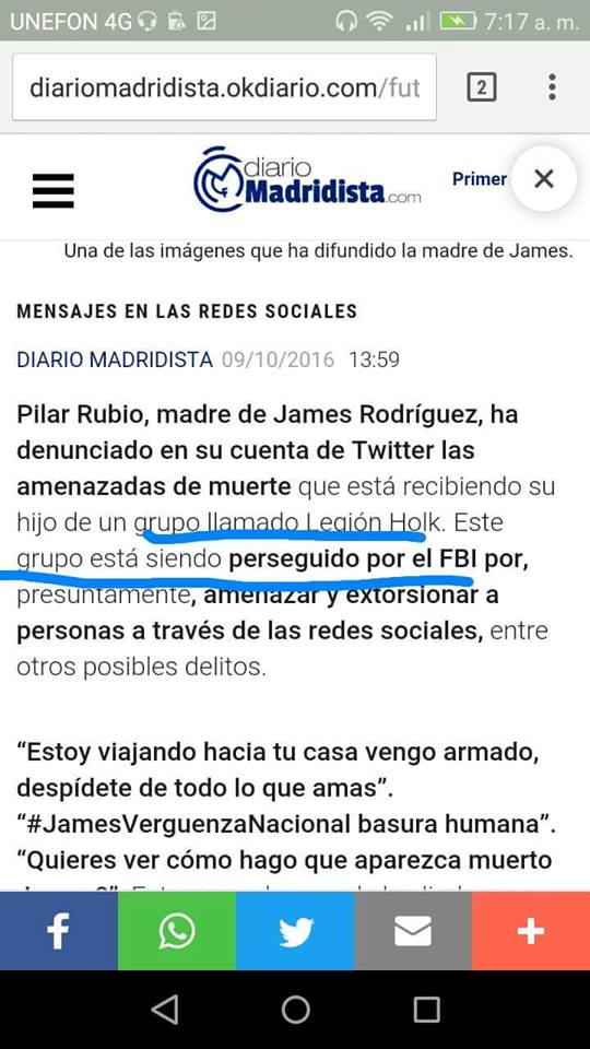 tugfa_holk's tweet photo. 2/2 Solo Legión Holk puede hacer esto. #HailLH #JamesVerguenzaNacional https://t.co/rq1XDlDcbZ
