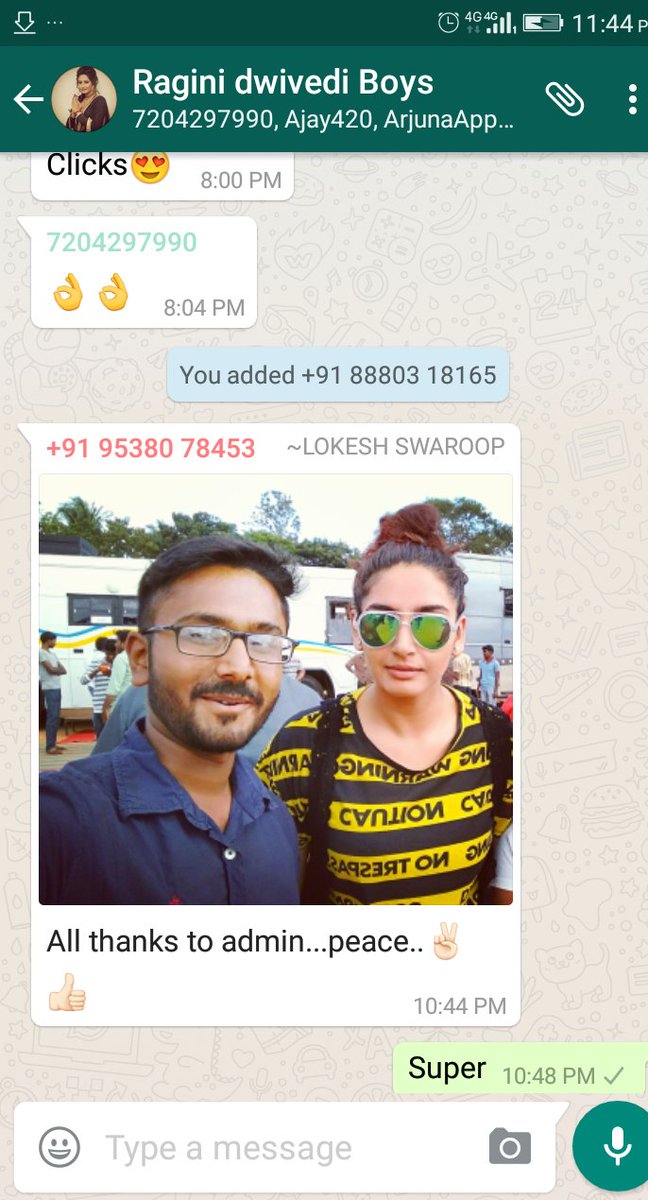 Raginidwivedifc's tweet photo. Today our Mass Queen @raginidwivedi24 's Whatsapp Group fans Meet her directly at Mysore 😍😍😍😍😍 https://t.co/7pL9H0HpIx