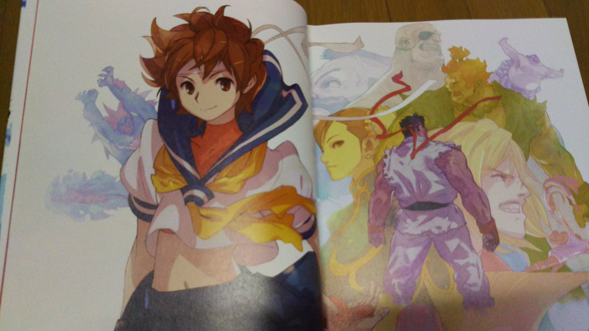 りょう Street Fighter もう 素晴らしいのひとこと ありとあらゆるストリートファイターのイラストを詰め込んだ感じ さらに描きおろしも見開きでバーンと迫り来る ベガ親衛隊がストｖ以前にこんなに描かれるのは珍しいね 私物ゲームグッズ晒す