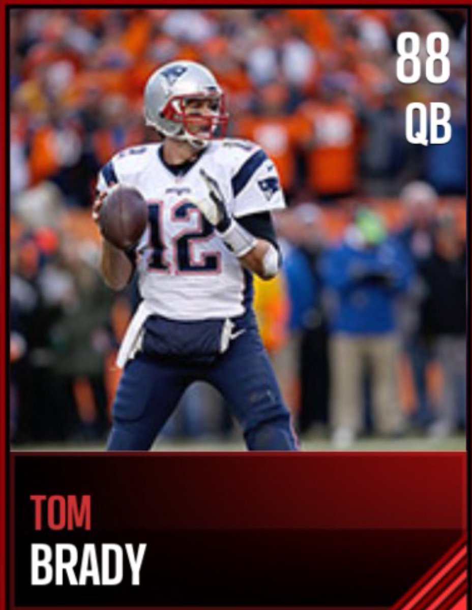 EAMaddenMobile's tweet photo. Retweet for a CHANCE to Win an Elite 88 OVR Tom Brady! #WelcomeBackTomBrady https://t.co/EyCSrzJy4i