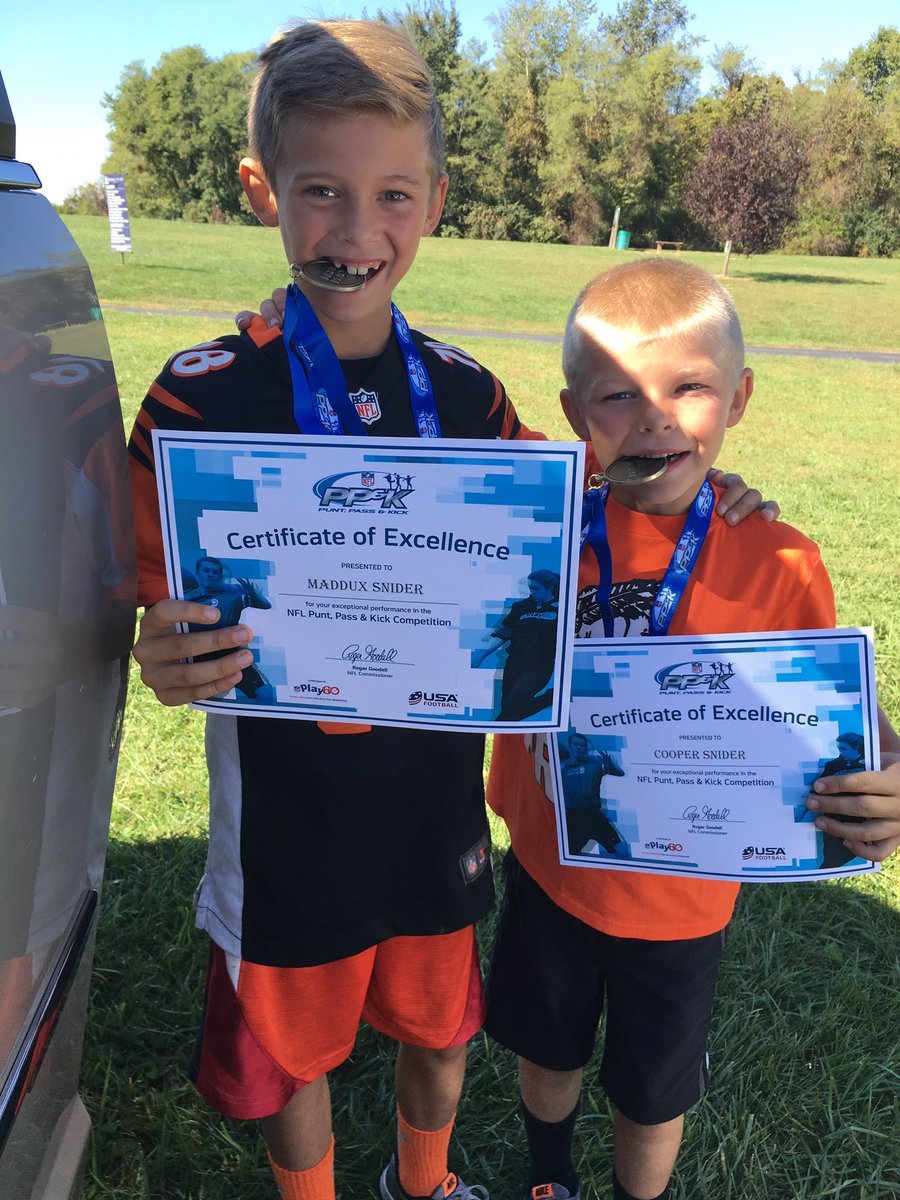 BSNCoachSnider's tweet photo. Proud of these two @SherwoodArcher1 winning their Sectional Age Groups for @NFL #PPK2016 #WhoDey #SniderBoys https://t.co/331kEAHkIZ