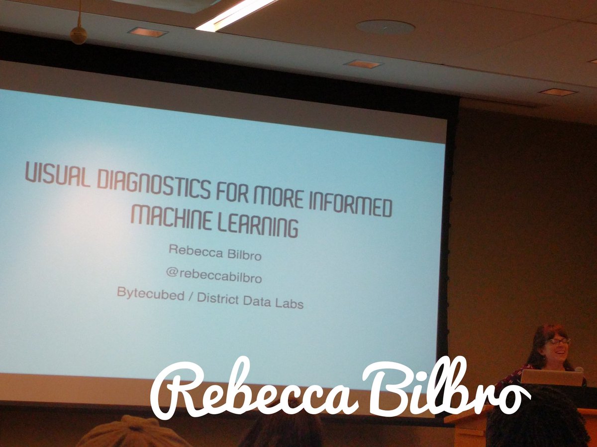 WomenDataSci's tweet image. #pydatadc2016 @RebeccaBilbro talking about visual diagnostics for machine learning #WiDS
