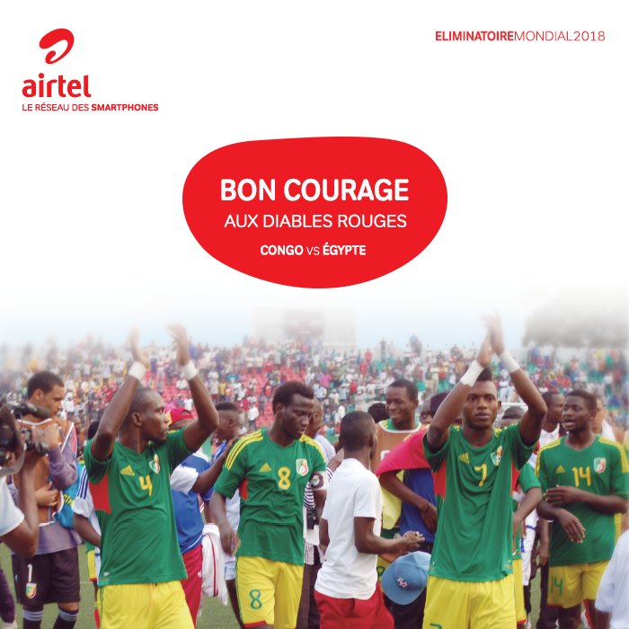 airtel_congob's tweet photo. Ensemble soutenons nos #DiablesRouges
#GoDiablesRouges #Airtel #Congo242 https://t.co/HSfi04ezwn