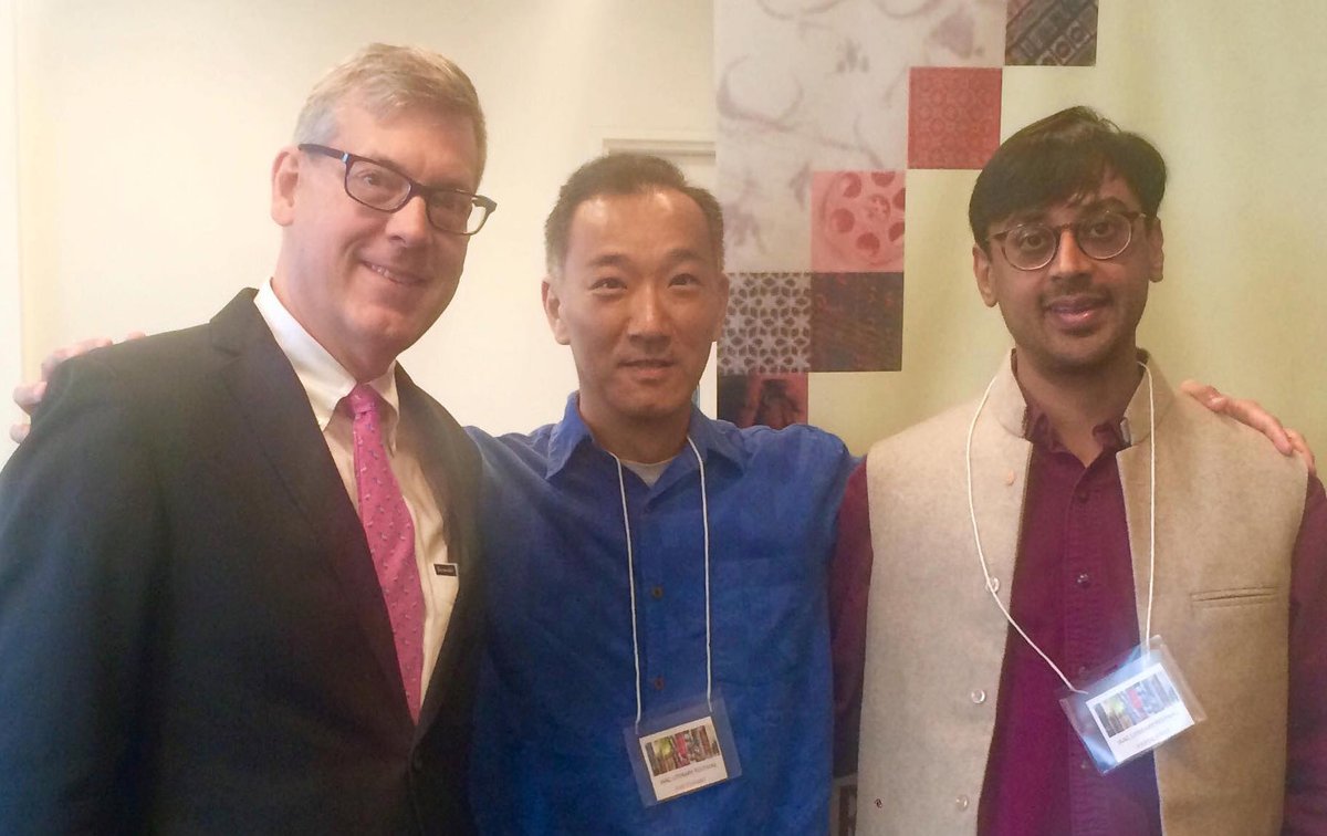 jimluce's tweet photo. #Ramanujan’s Legacy! Ken Ono chats w/ Fields Medal Mathematician @ManjulBhargava. 3rd #IAAC #LitFest @NYU #AroonShivdasani #IAACLitFest2016 https://t.co/tLDoU0aPeN