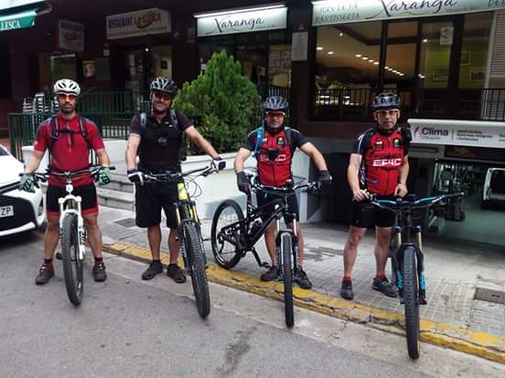 Jesús, Nico, Mateu y Carlos venidos desde Mallorca ya tienen su primera etapa de Tracks Maresme 200 en btt! #TracksMaresme #TracksMaresmeBtt